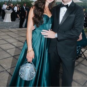 Elegant Teal Evening Gown